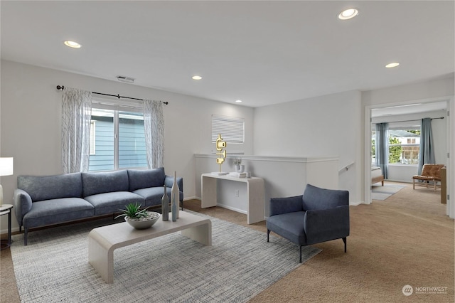 view of carpeted living room