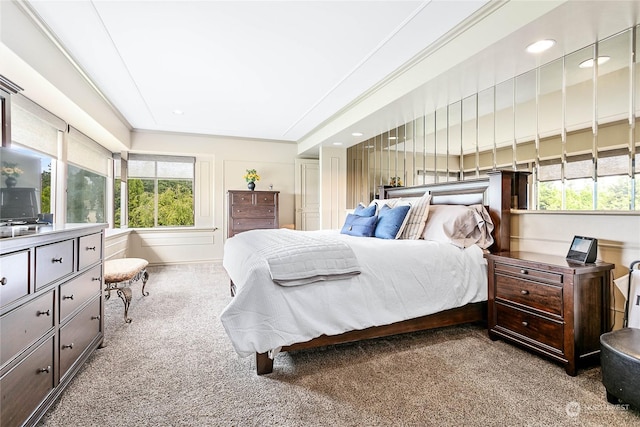 bedroom with carpet floors