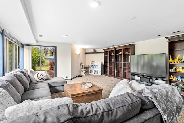 view of carpeted living room