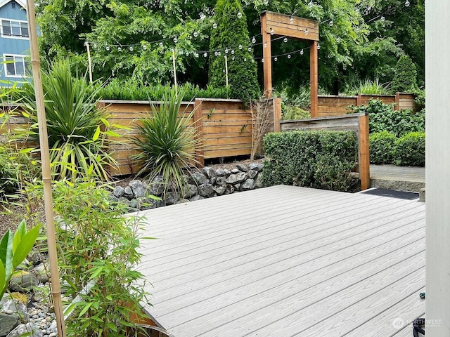 view of wooden terrace