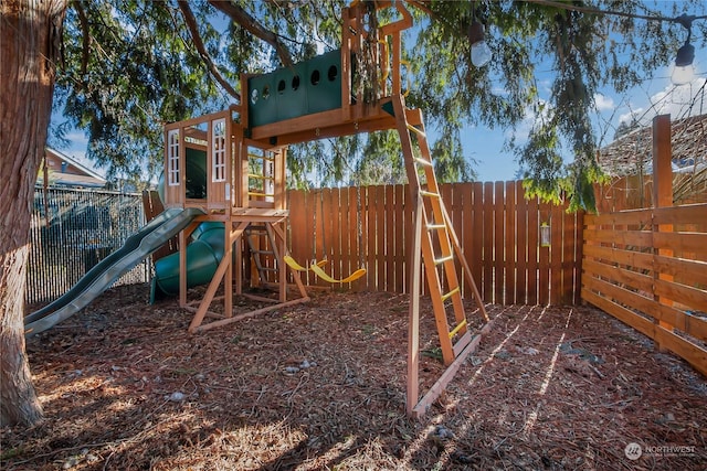 view of jungle gym