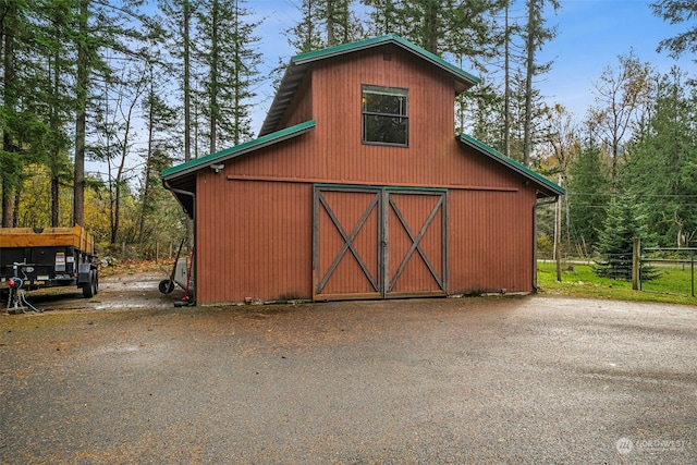 view of outdoor structure