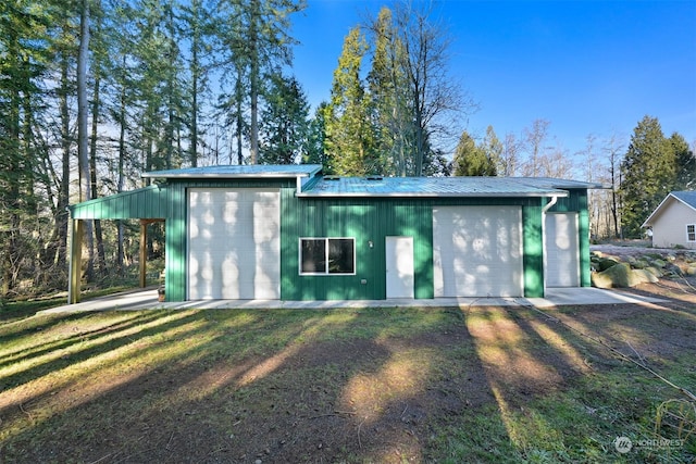 exterior space with a carport