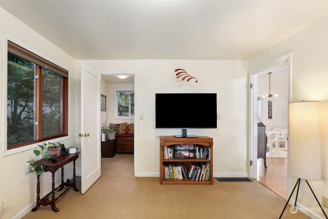 view of carpeted living room