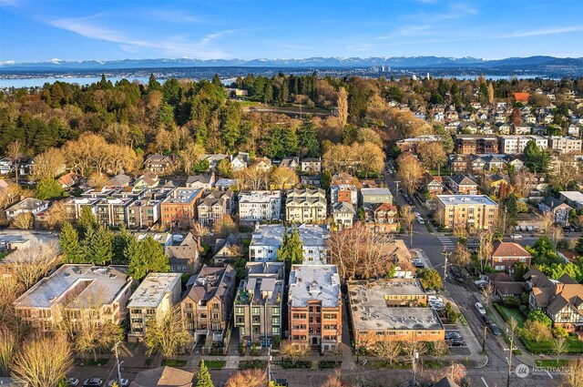 aerial view featuring a mountain view