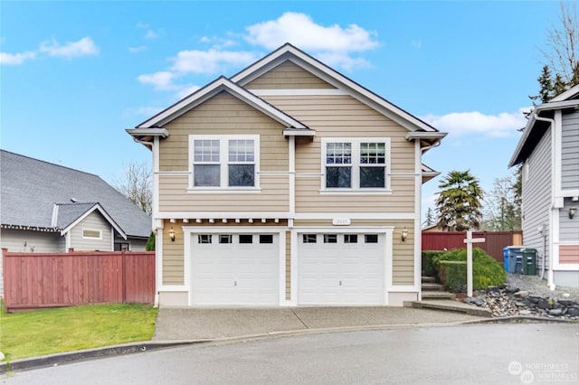 view of front property featuring a garage