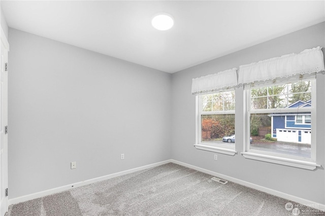 view of carpeted empty room