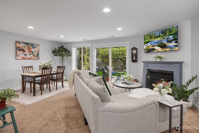 view of carpeted living room