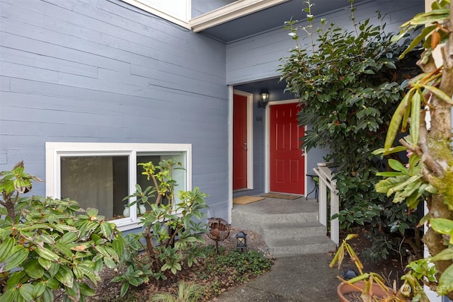 view of doorway to property