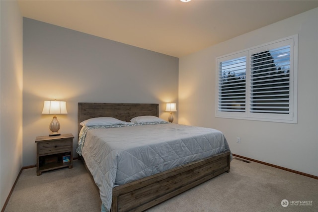 view of carpeted bedroom