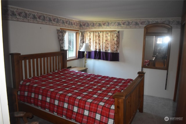 view of carpeted bedroom