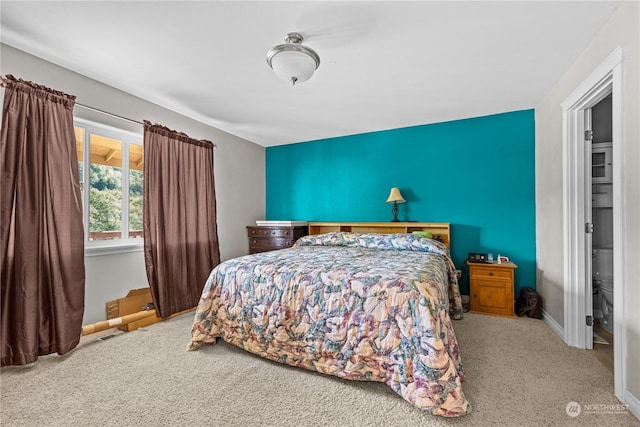 view of carpeted bedroom