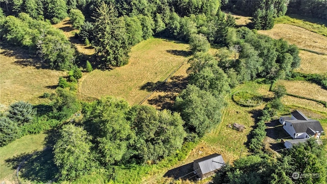 aerial view with a rural view