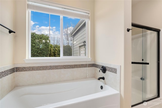 bathroom featuring a bath