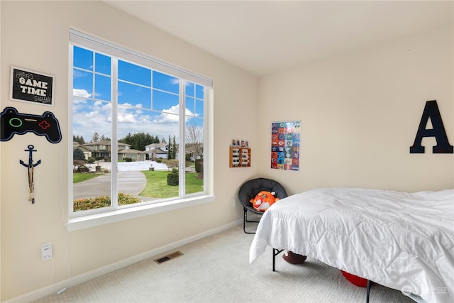 view of carpeted bedroom