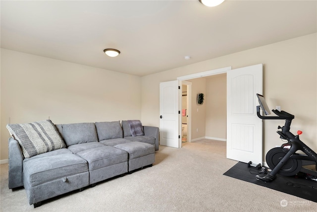 view of carpeted living room