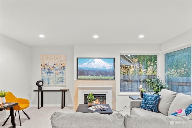 view of carpeted living room