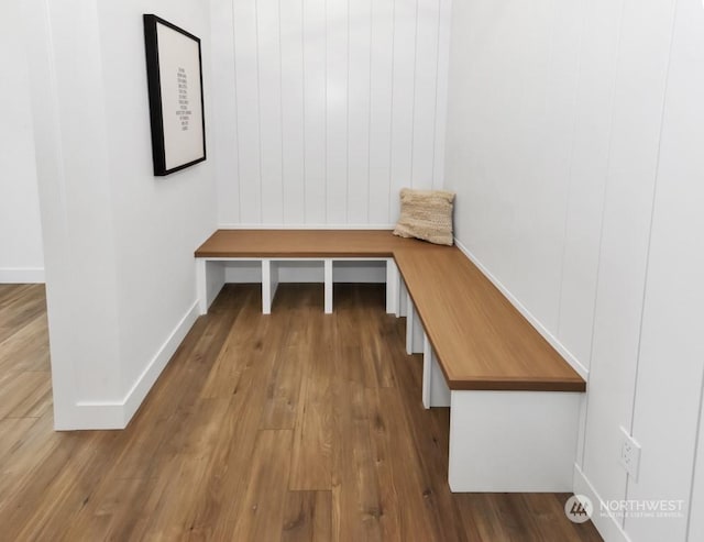 mudroom featuring hardwood / wood-style flooring