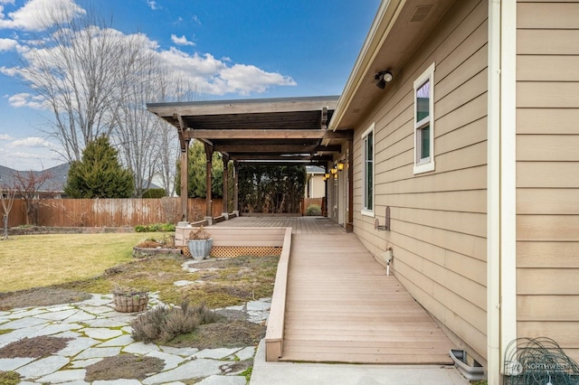 view of patio / terrace featuring a deck