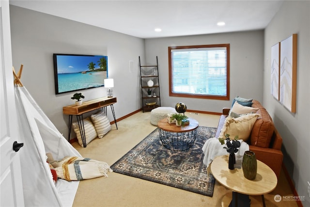 view of carpeted living room