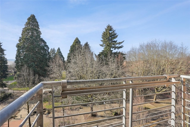 balcony with a rural view