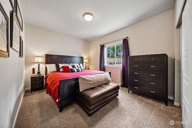 view of carpeted bedroom