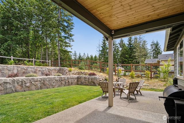 view of patio / terrace featuring grilling area