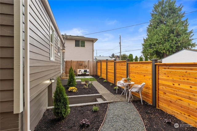 view of yard with a patio