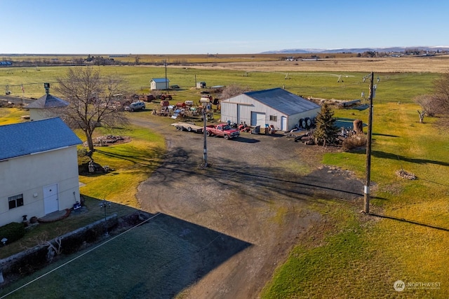 bird's eye view featuring a rural view