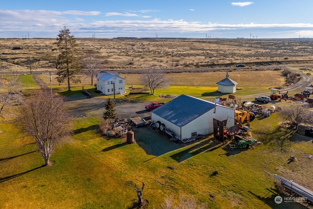 bird's eye view with a rural view