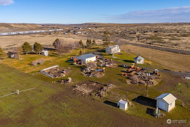 drone / aerial view featuring a rural view