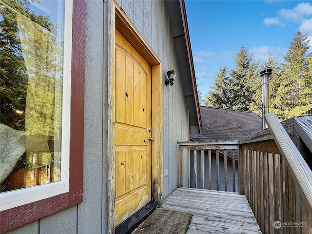 view of doorway to property