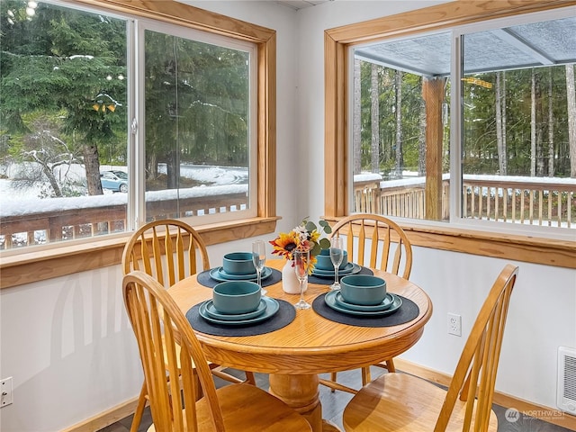 view of dining area