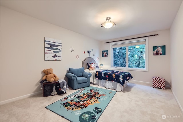 bedroom with carpet flooring