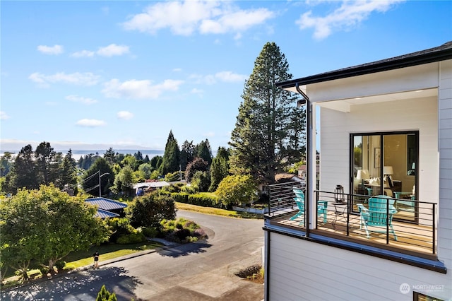 exterior space with a balcony