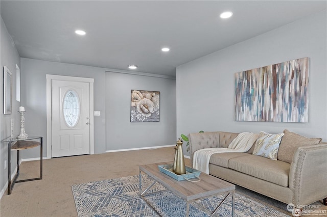 view of carpeted living room