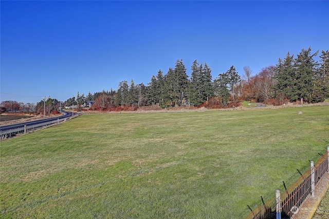 view of yard featuring a rural view