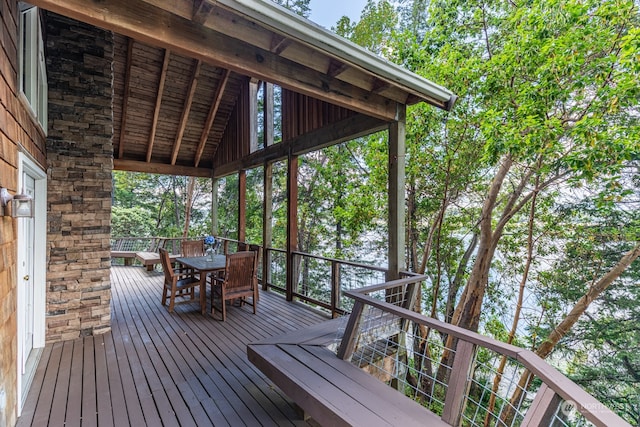 view of wooden terrace