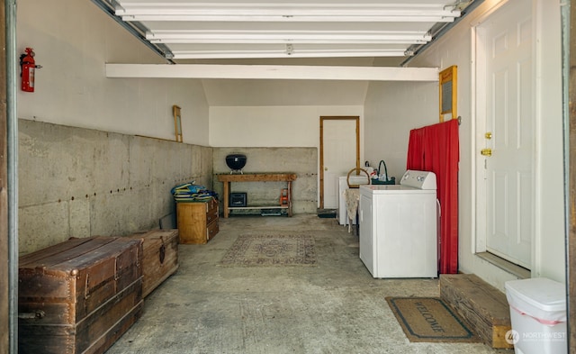 interior space featuring independent washer and dryer