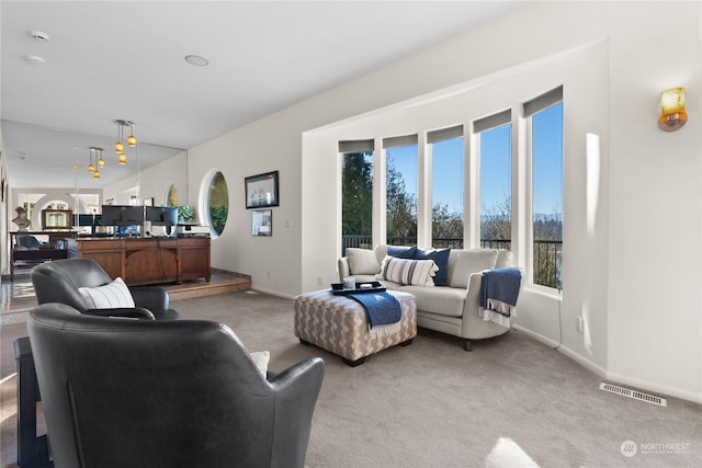 view of carpeted living room