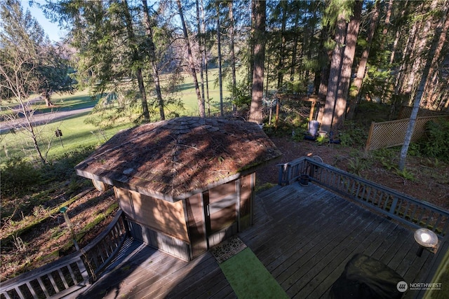 view of wooden terrace