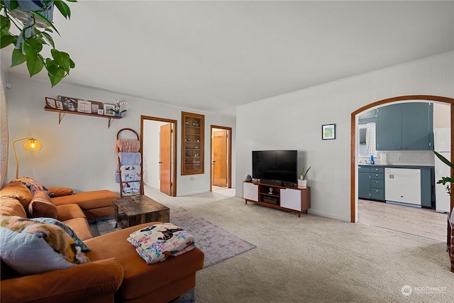 view of carpeted living room