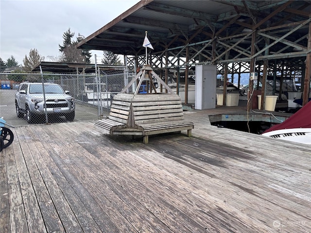 view of dock