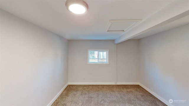 view of carpeted spare room