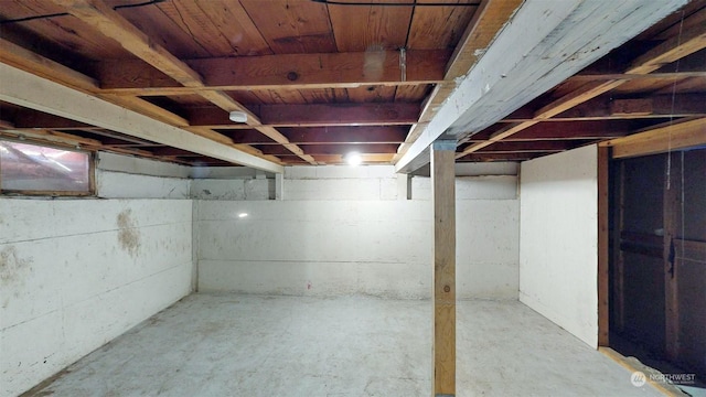 view of basement