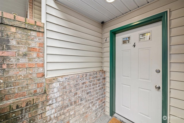 view of doorway to property