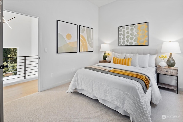 bedroom featuring carpet flooring