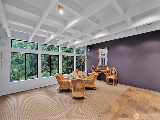 211 Summit Ave E Unit N308, Seattle, WA 98102 - sunroom / solarium featuring beamed ceiling and healthy amount of natural light