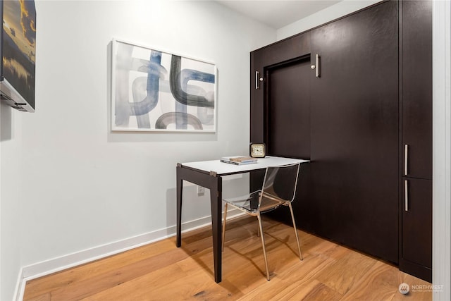 office featuring light hardwood / wood-style floors