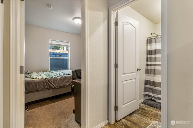 interior space with light hardwood / wood-style floors